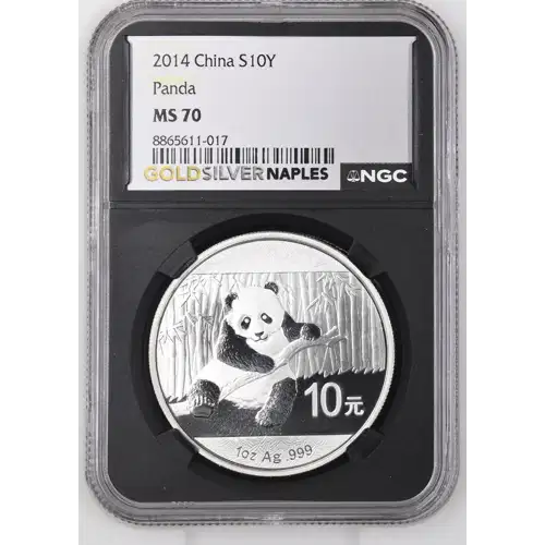 2014 - 1oz Panda Silver Coin - China 10Yn - NGC MS70 (S14-B15)